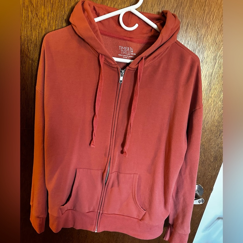 Time and Tru Rust Hoodie